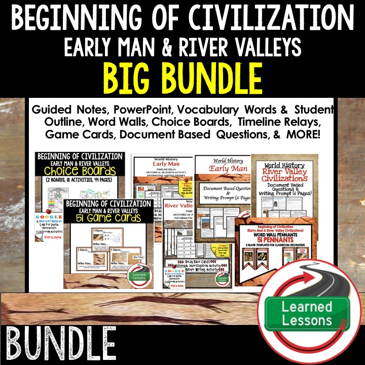 Ancient World History MEGA BUNDLE Early Man to Renaissance ...