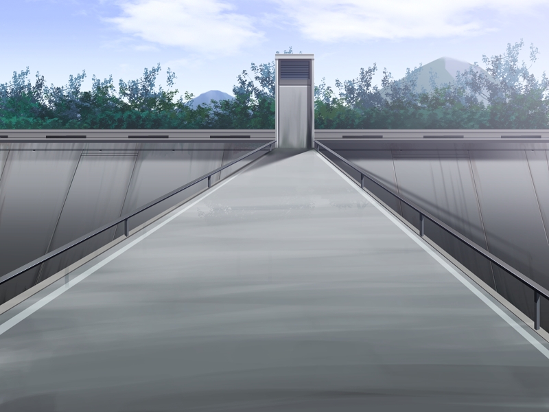 Anime Landscape: City Dam (Anime Background)