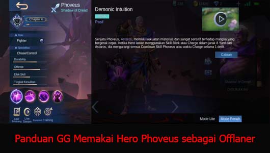 Panduan GG Memakai Hero Phoveus sebagai Offlaner