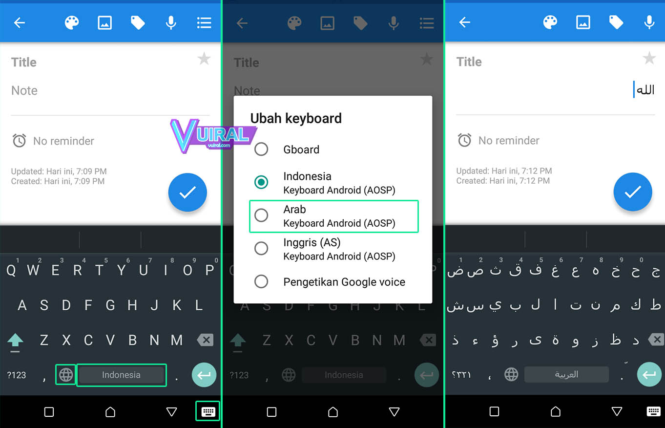 Cara Mengubah Keyboard Menjadi Bahasa Arab Di Android Vuiral