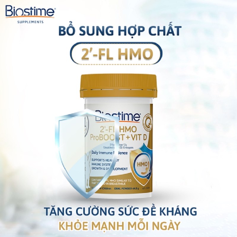 Biostime Thực phẩm tăng cường đề kháng Biostime 2′-FL HMO ProBoost + Vit D 44.8g.