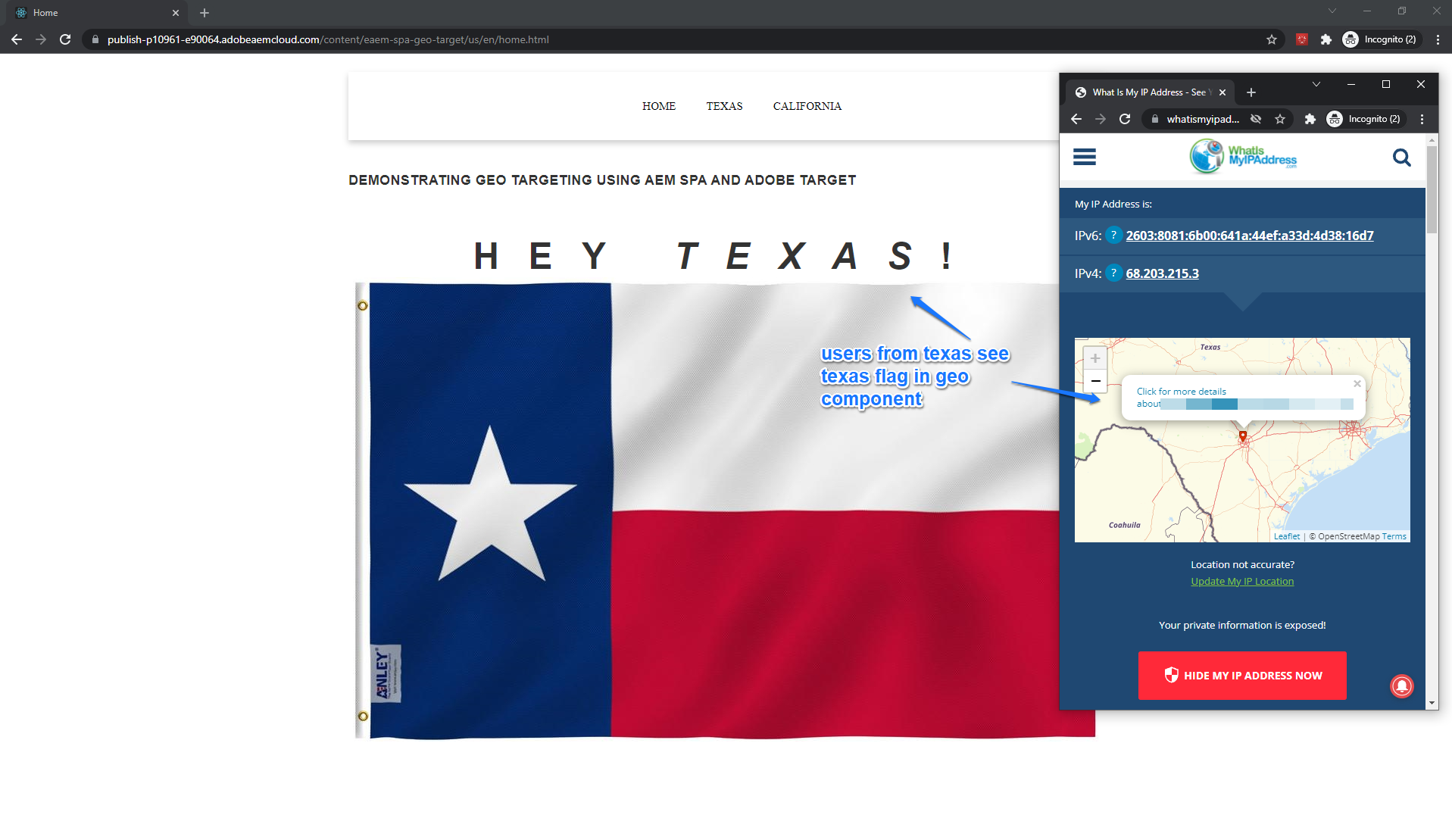 Experiencing Adobe Experience Manager (AEM, CQ): AEM CS - Geo Targeting in React SPA Using Experience Fragments and Adobe Target Experiencing Adobe Experience Manager (AEM, CQ): AEM CS - Geo Targeting in React SPA Using Experience Fragments and Adobe Target