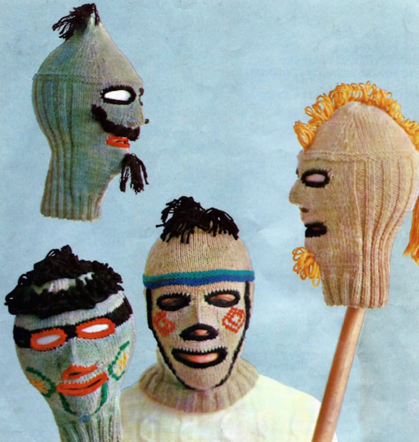 Weirdly Wonderful Vintage Balaclava Knitting Patterns From the 1960s