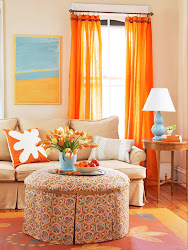 room living colorful interior paint orange yellow beige decorating colors colour decor rooms decoration livingroom bedroom painting bright scheme curtains