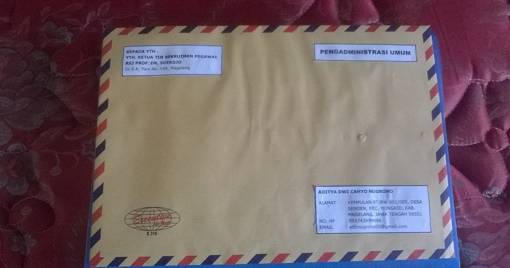 Contoh Tulisan Di Depan Amplop Lamaran Kerja