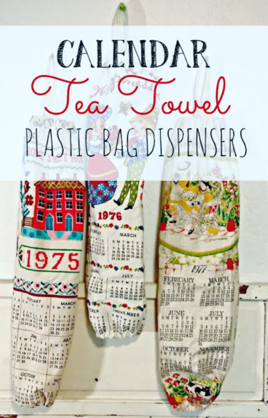 Repurposed Calendar Tea Towels Little Vintage Cottage