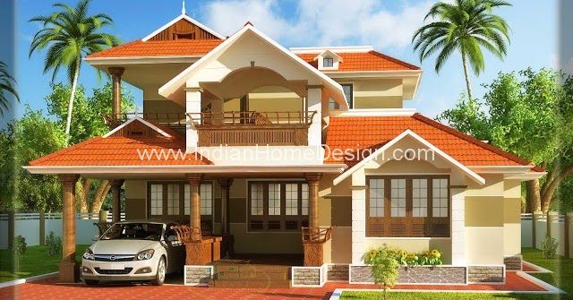 South indian style Home exterior 3D views