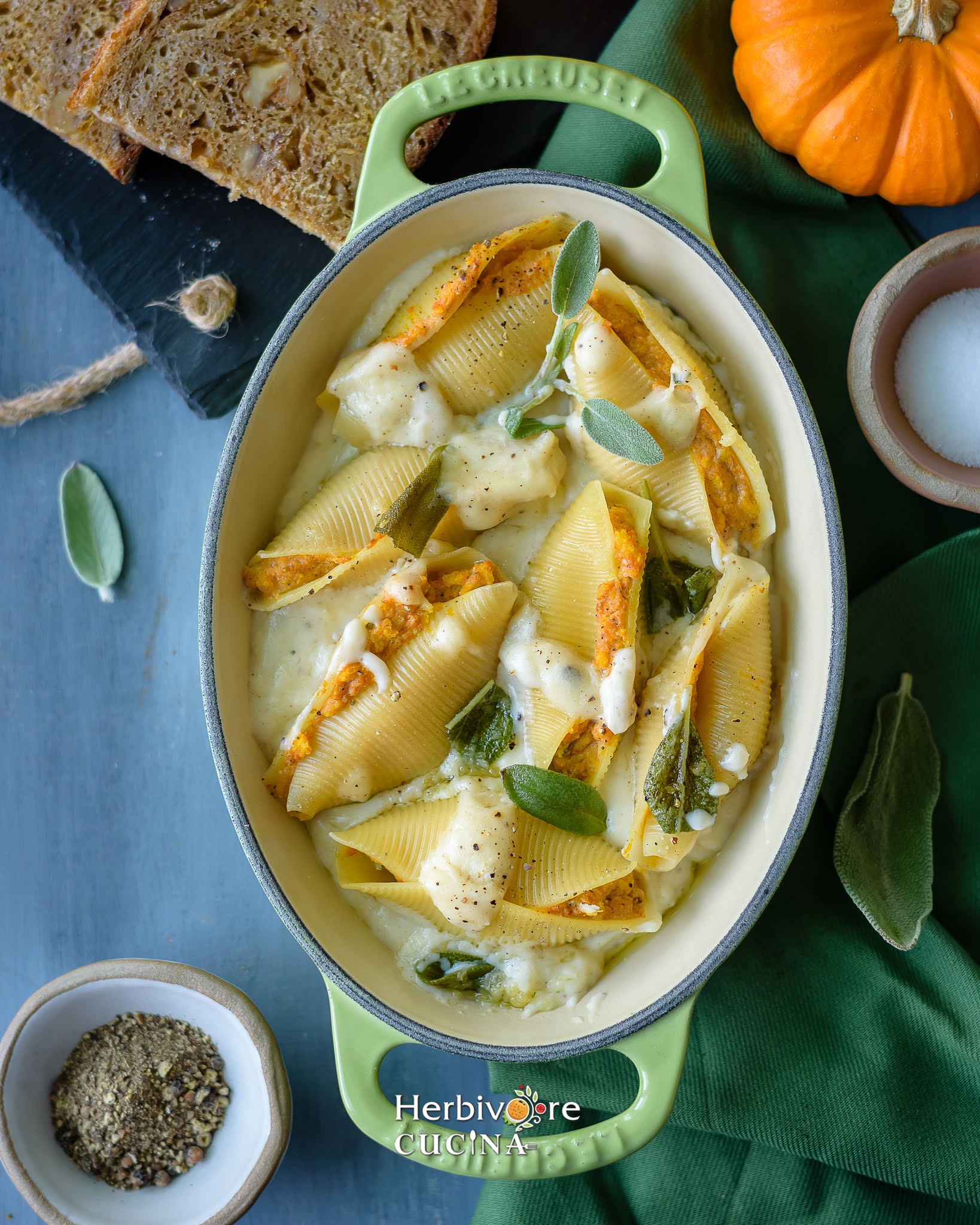 Herbivore Cucina Pumpkin Ricotta stuffed Shells