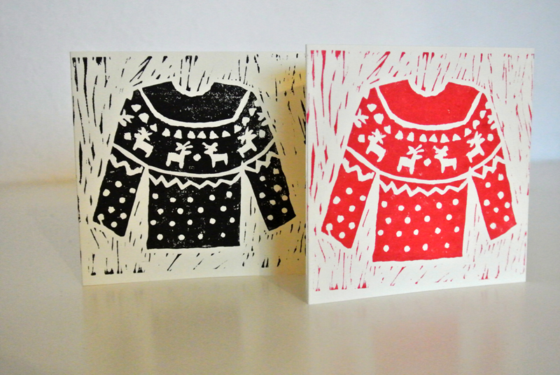 Catherine Askew Illustration: Linocut Christmas Cards