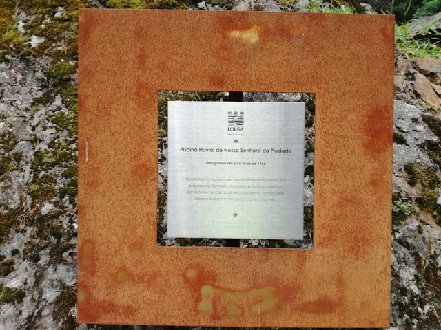 Placa inauguração da Praia Fluvial da Nossa Senhora da Piedade Placa inauguração da Praia Fluvial da Nossa Senhora da Piedade