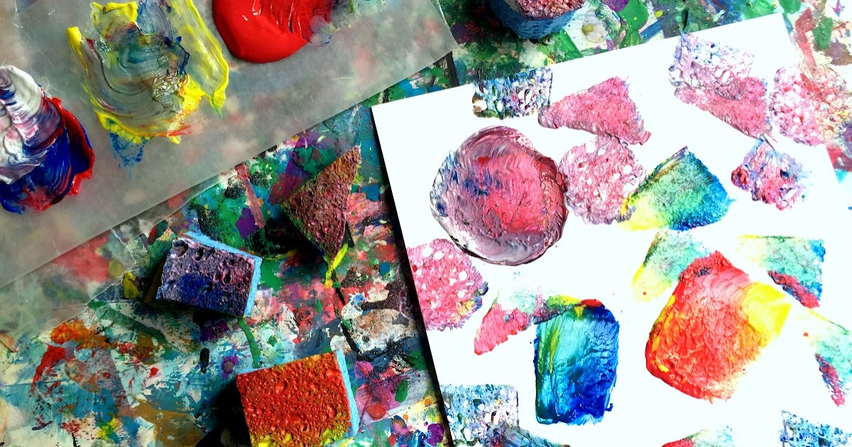Mini and Mommies Kids' Art Painting with Sponges