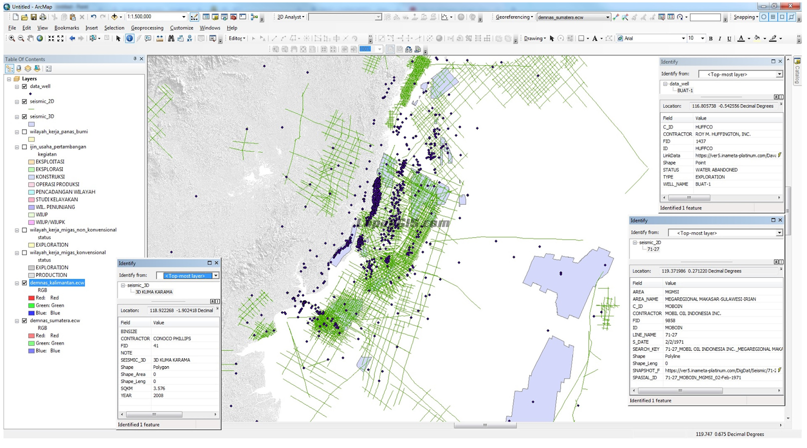 Data Shapefile Peta Migas dan Pertambangan Lengkap