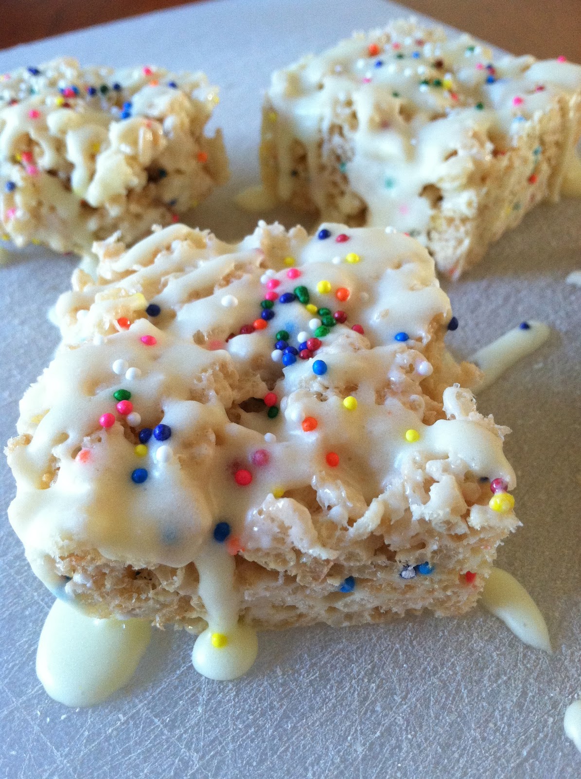 Cake Batter Rice Krispie Treats