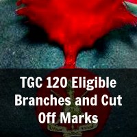 TGC 120 Eligible Branches and Cut Off Marks TGC 120 Eligible Branches and Cut Off Marks