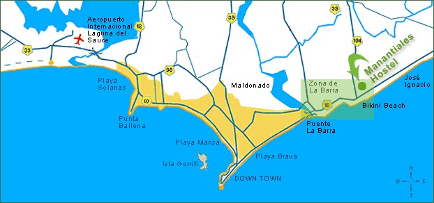 Mapa de Punta Del Este - Uruguai
