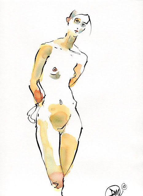 10 minute pen and wash sketch by David Meldrum