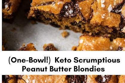 (One Bowl!) Gluten Free & Keto Peanut Butter Blondies