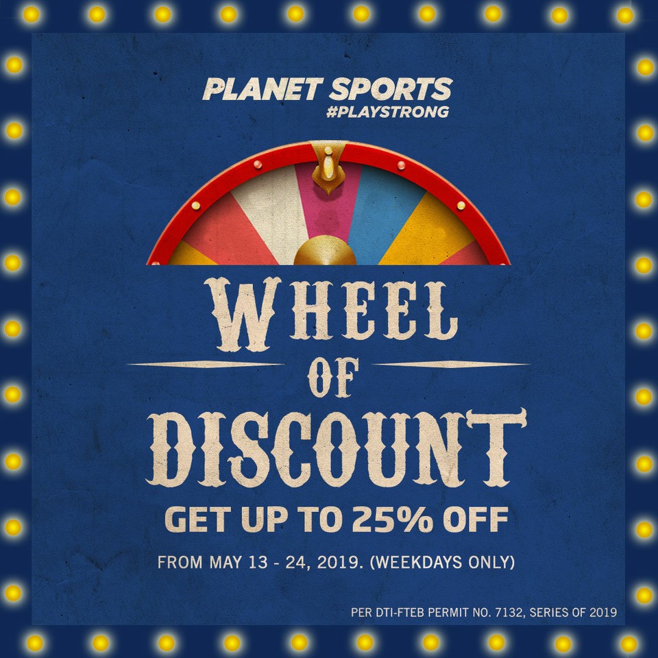 Manila Shopper Sports Wheel of Discount Promo May 2019