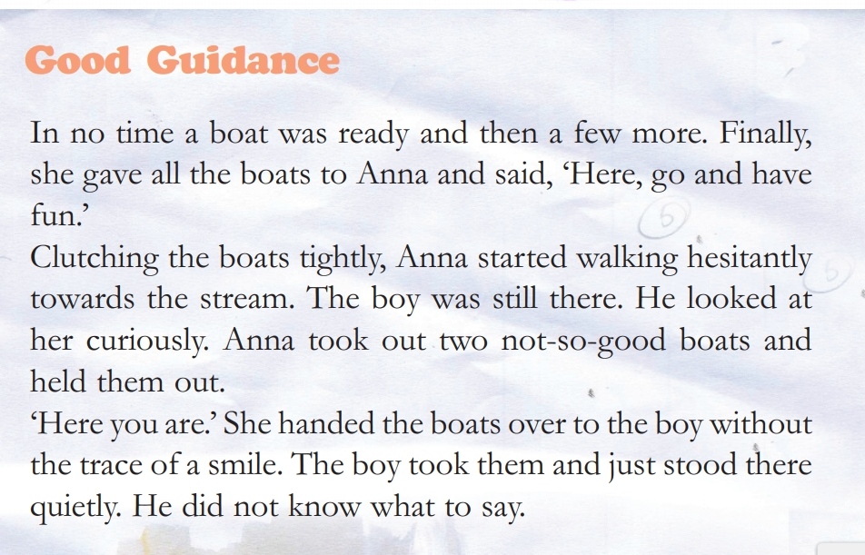 Good Guidance Class 4 English Unit 2 Paper boats