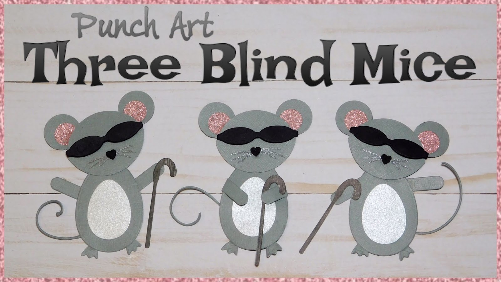 Three mice. Punch Mouse. Blind Mouse Art.