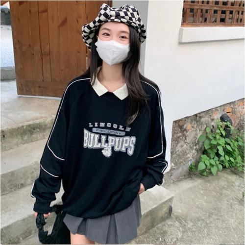Áo Thun Sweater Unisex Nỉ Form Rộng BULLPUPSS Dáng dưới 66kg - Áo Nỉ Cổ Bẻ In Chữ G0110 19 f95b553a8 786f 423f 9e1f