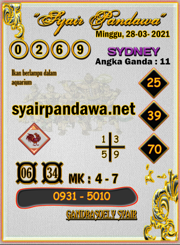 Syair Pandawa Sidney Minggu 28 Maret 2021 Syair Pandawa Syair Pandawa Sidney Minggu 28 Maret 2021 Syair Pandawa