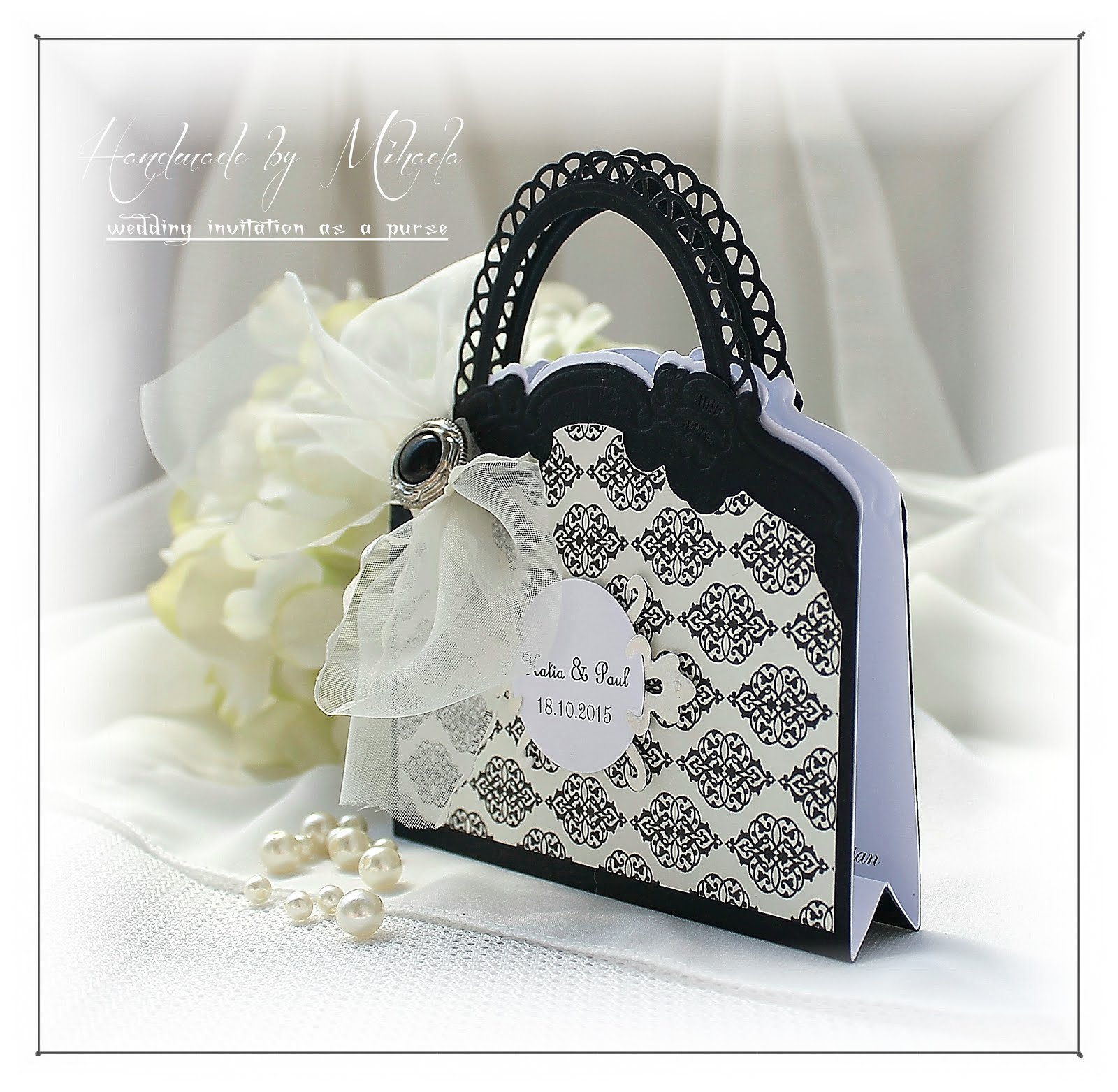 Wedding invitation as a purse