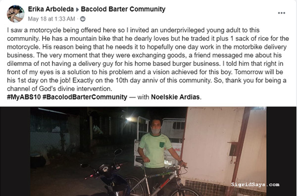 Atty Jocelle Batapa-Sigue, Bacolod Barter Community, Bacolod City, barter, barter trend, business, charity, consumerism, consumers, covid-19, enhanced community quarantine, FB group, founder, give, House of KBL, lockdown, luxury goods, luxury items, mechanics of barter, minimalism, needs, Negros Occidental, new normal, new stuff, old stuff, Philippine barter trend founder, Philippines, private group, relief goods, safety, trade, trend, wants