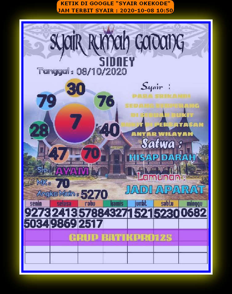 1 New Message) Kode Syair Sydney 8 Oktober 2020 - Forum Syair Togel  Hongkong Singapura Sydney