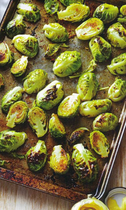 Nee's Place GarlicRoasted Brussels Sprouts & Mustard Sauce