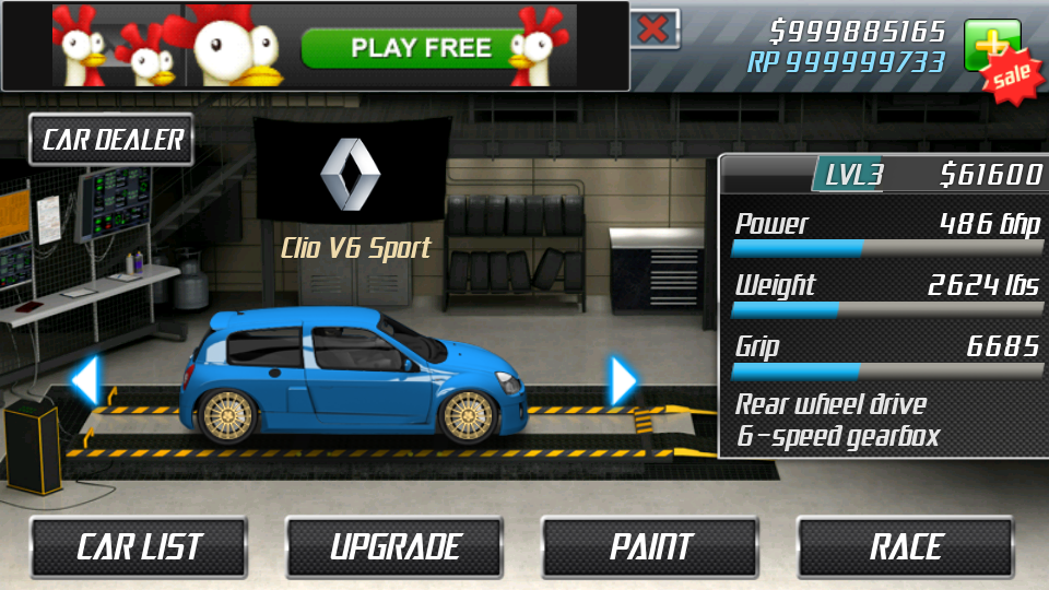level 1 3 gunakan mobil clio v6 sport 1 mobil kuat sampe boss level 3