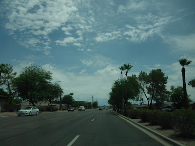 Partly cloudy skies in Scottsdale on July 24, 2012