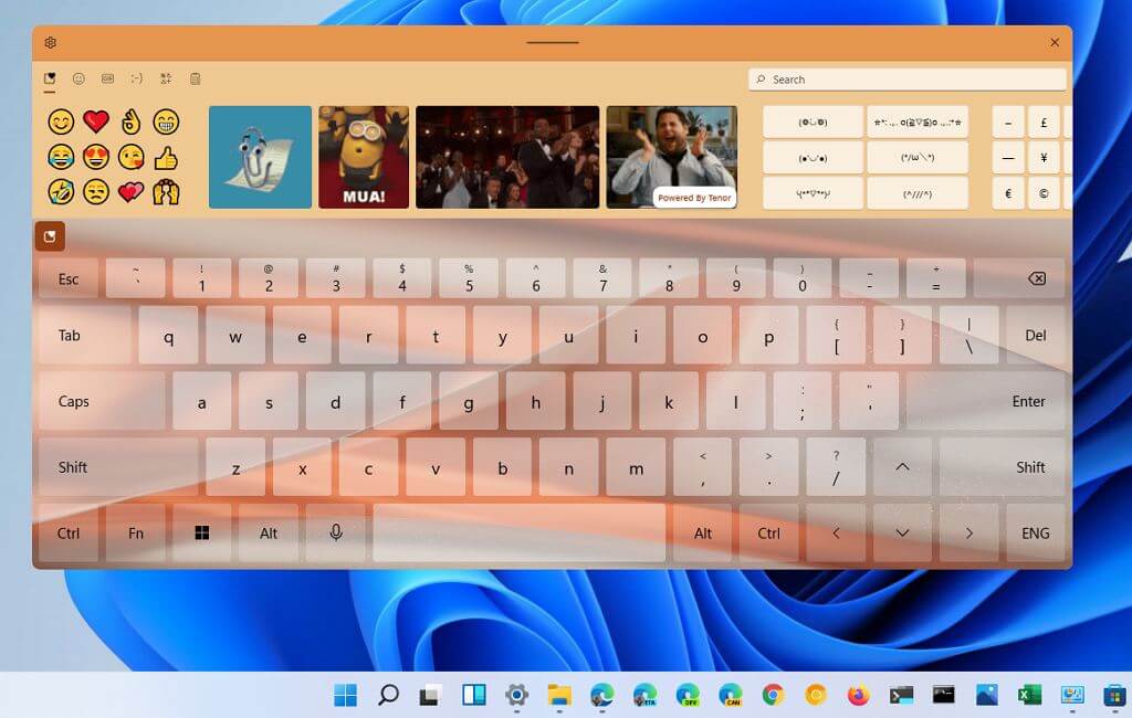 windows11 touch keyboard