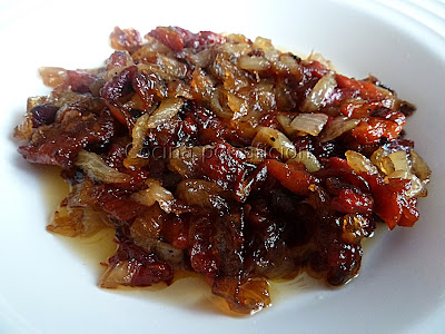 cebolla y pimientos del piquillo caramelizados