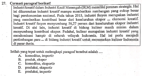 Contoh Soal Paragraf Narasi