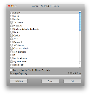 iSyncr for Mac - iTunes to Android app