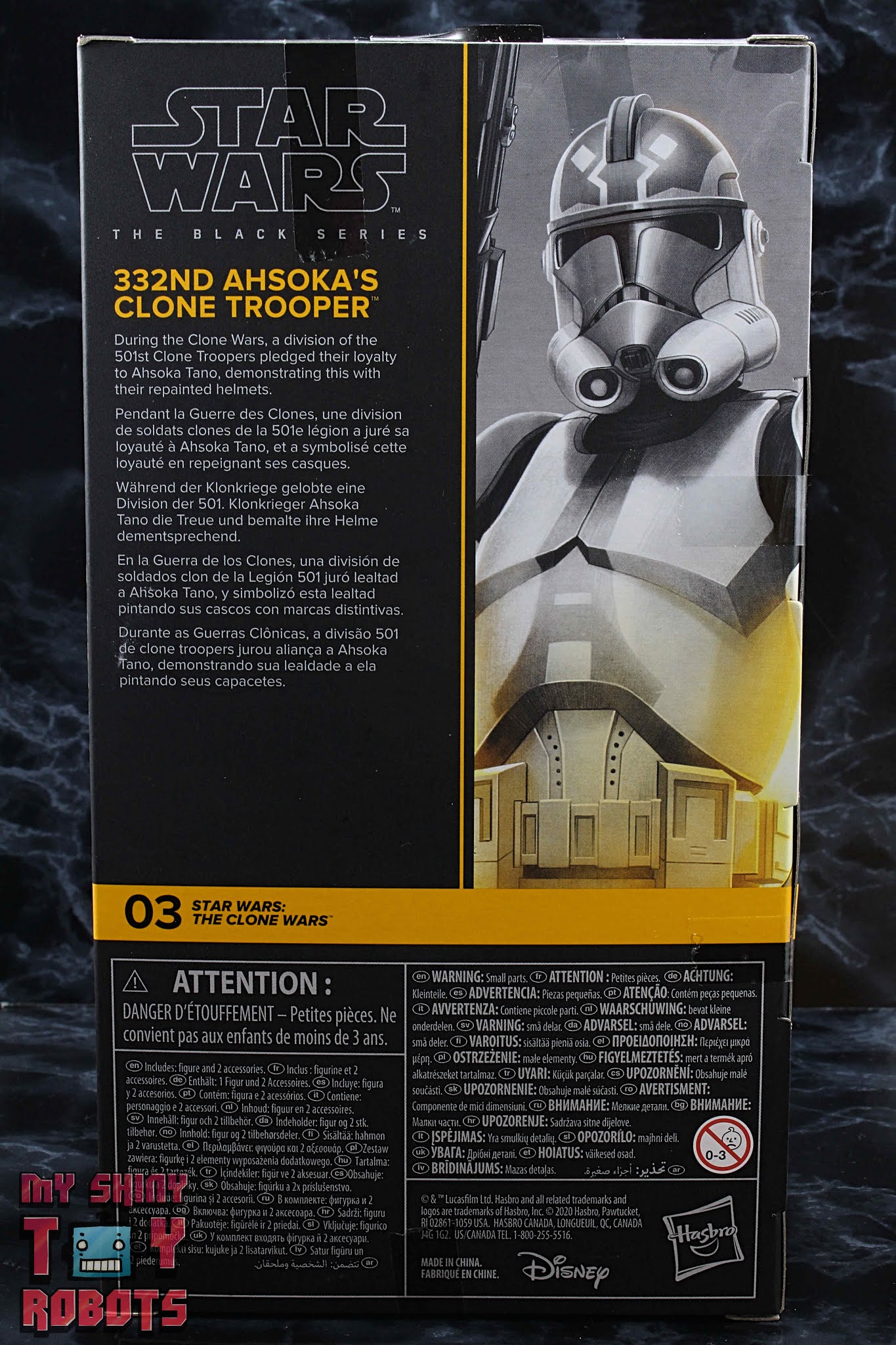 Star wars Clone Wars Ashoka Clone Trooper helmet sculpt hasbro black
