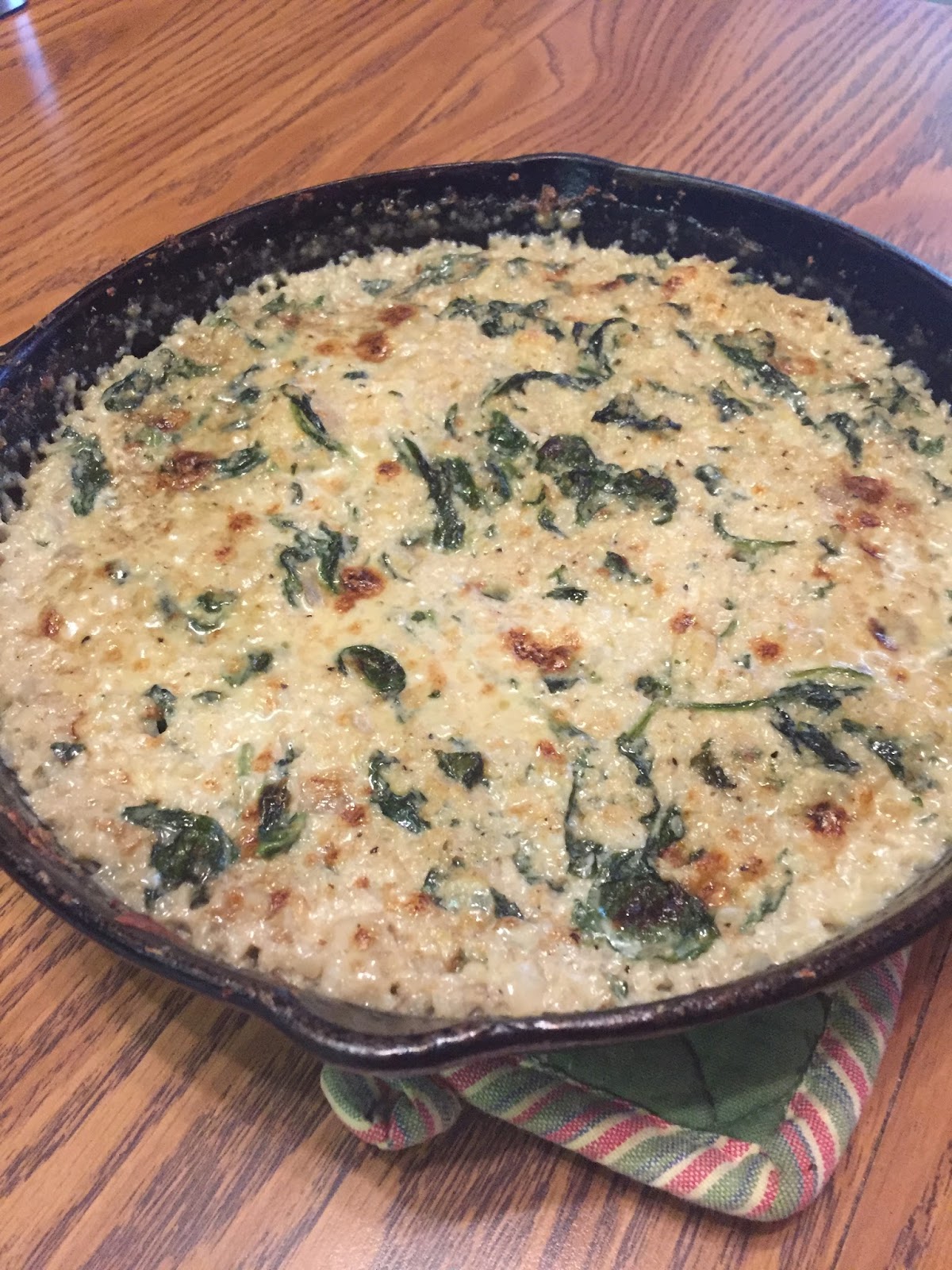 Beth's Favorite Recipes LowCarb Cauliflower Creamed Spinach