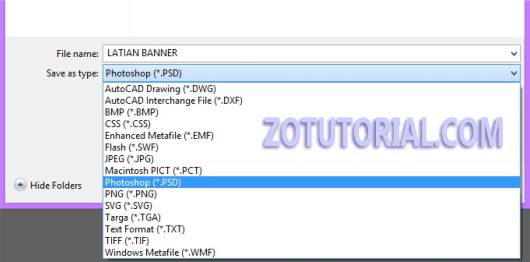 Tutorial Menyimpan File Ai ke Format PDF, PNG, EPS, PSD dll - zotutorial