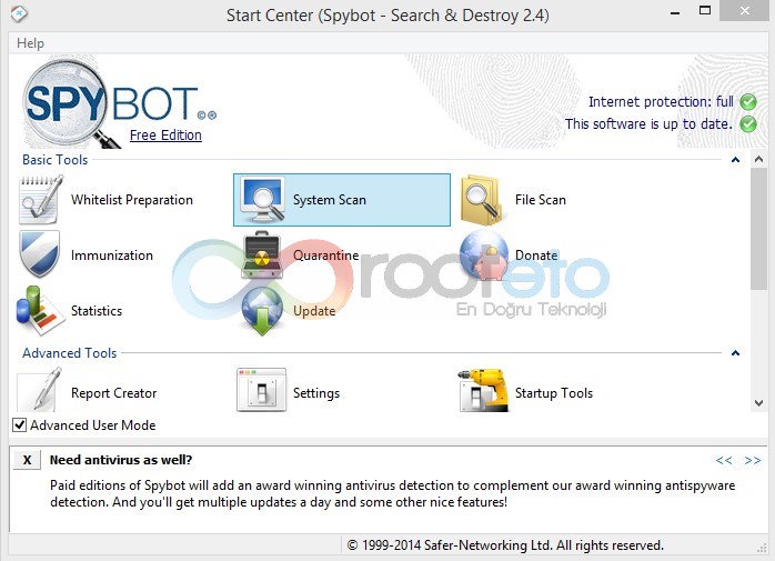 spybot search destroy rooteto