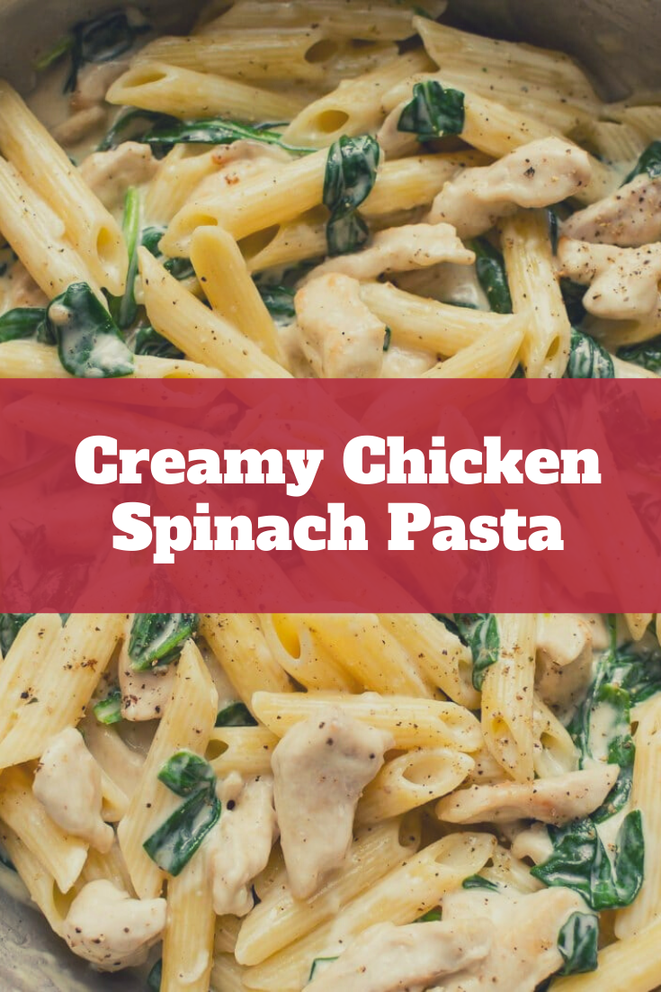 Creamy Chicken Spinach Pasta