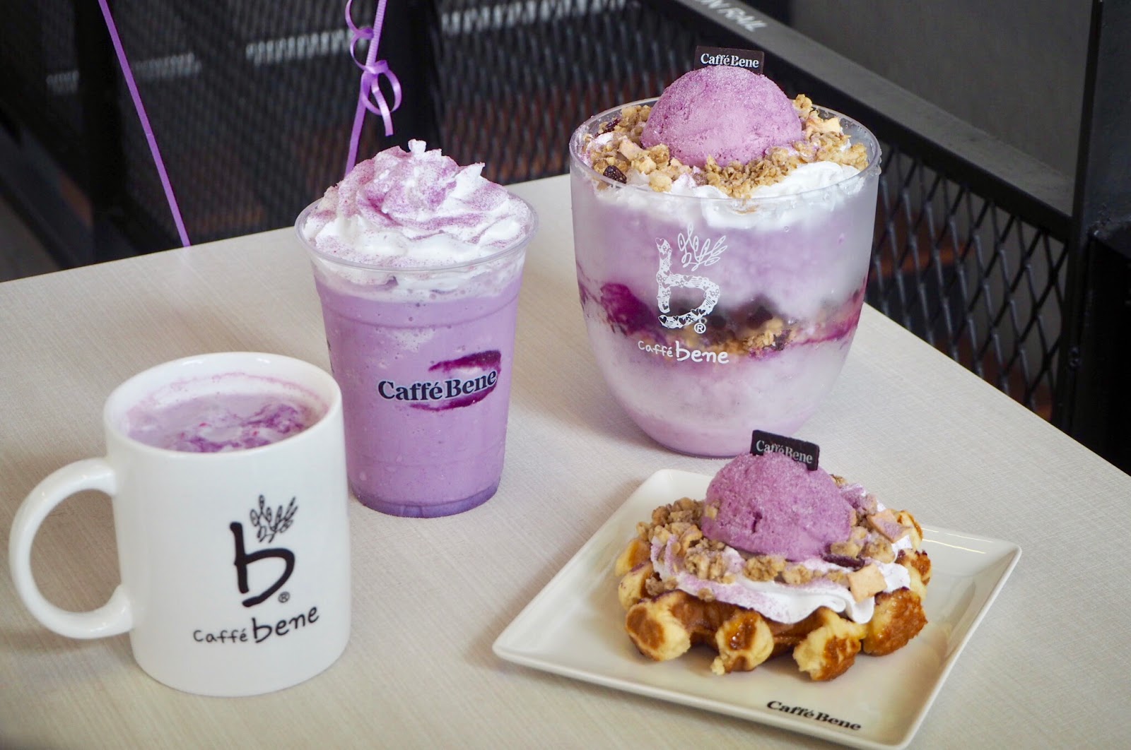 [Food Review] Caffe Bene Seasonal Menu Ultra Violet Purple Sweet Potato Desserts 