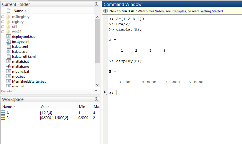 Creating a One and Two Dimensional Array/Matrix, Performing Arithmetic ...