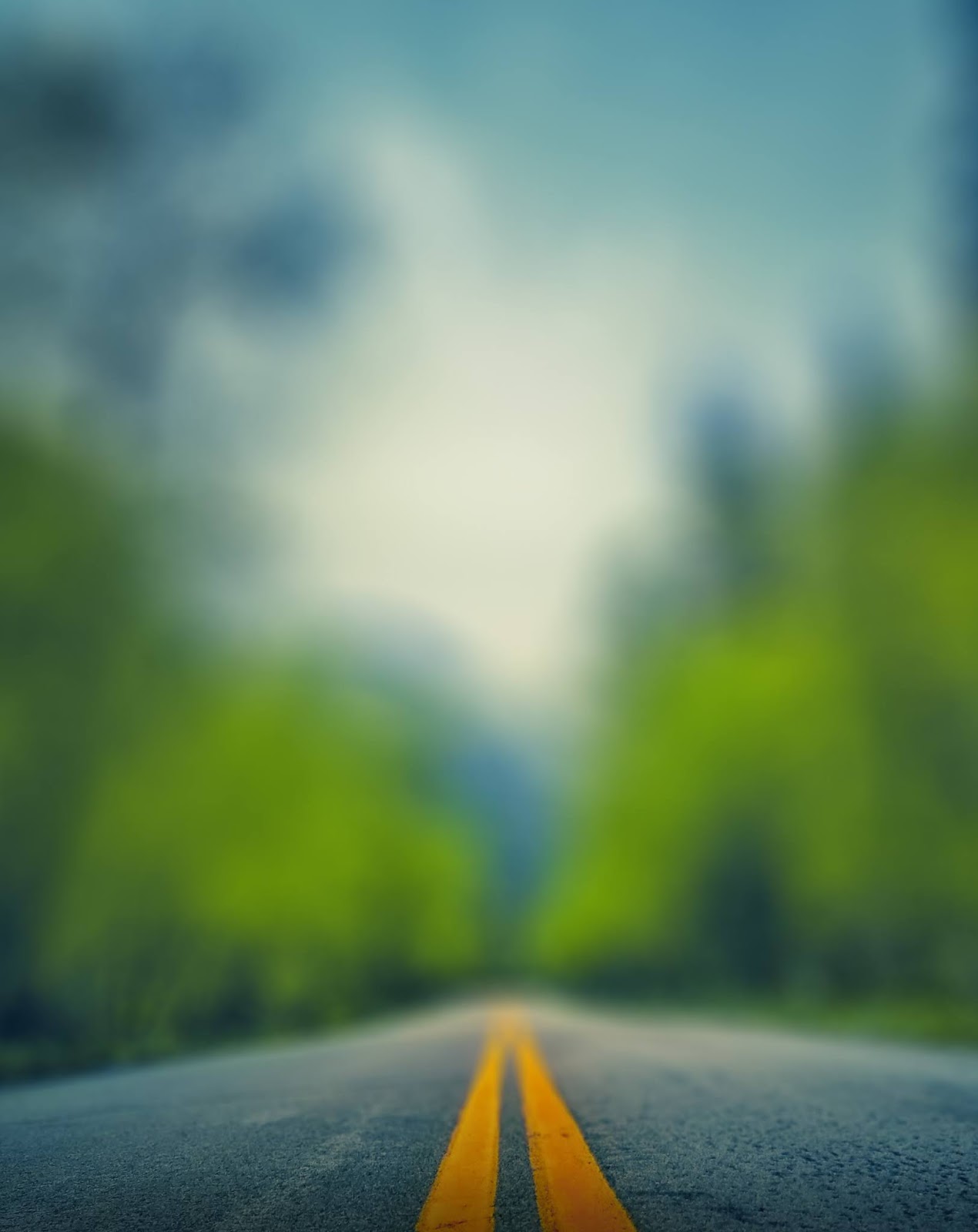 Blur Road Background With Amazing Green Tone Effect [ Download ]