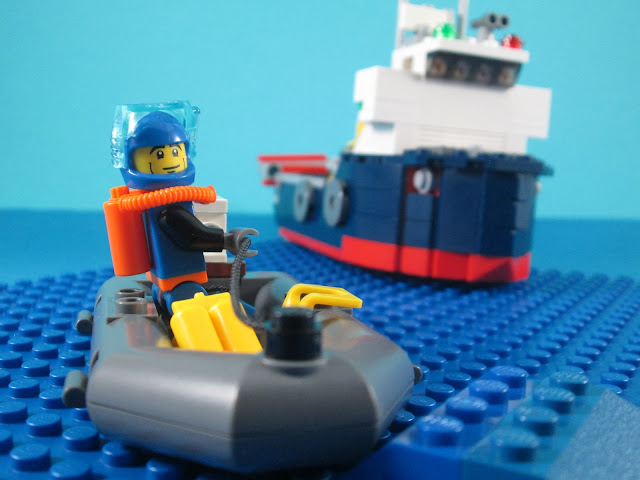 Cena de exploração científica sub-aquática, feita a partir do Set LEGO 31045 Ocean Explorer