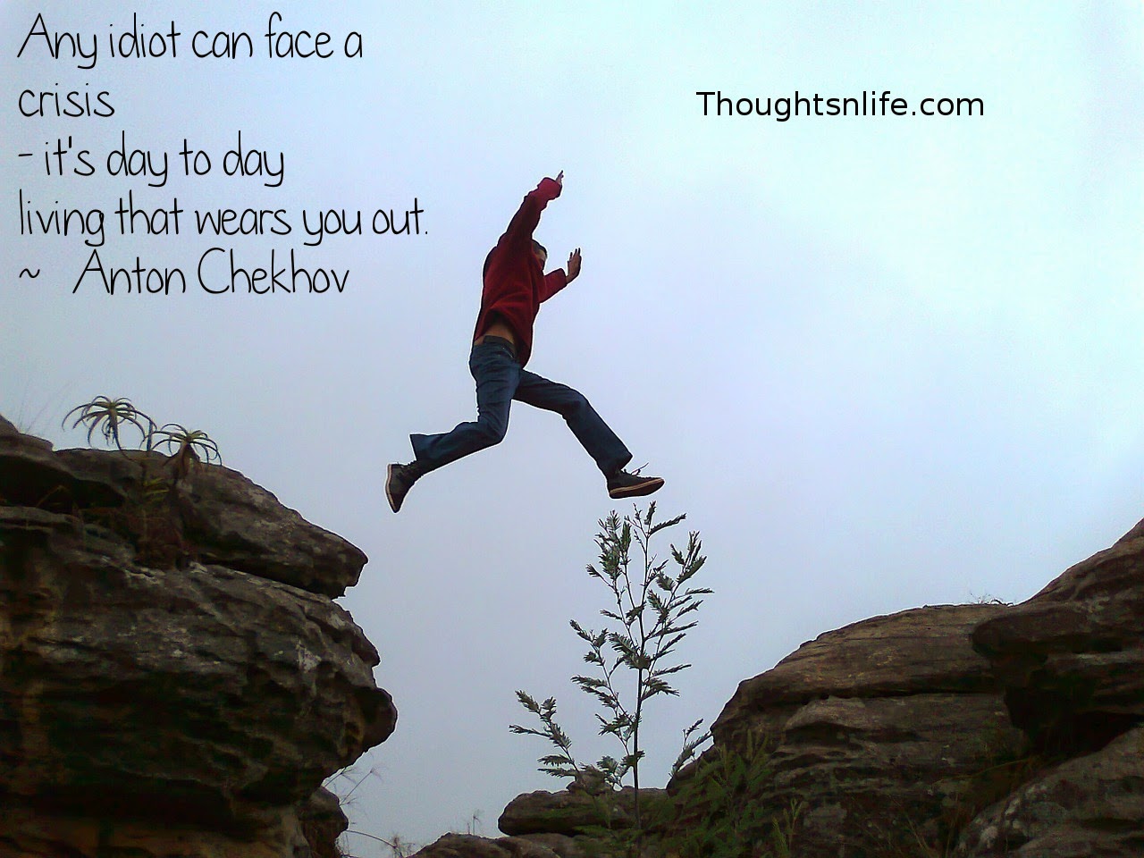 Thoughtsnlife.com: Any idiot can face a crisis - it's day to day living that wears you out. ~   Anton Chekhov