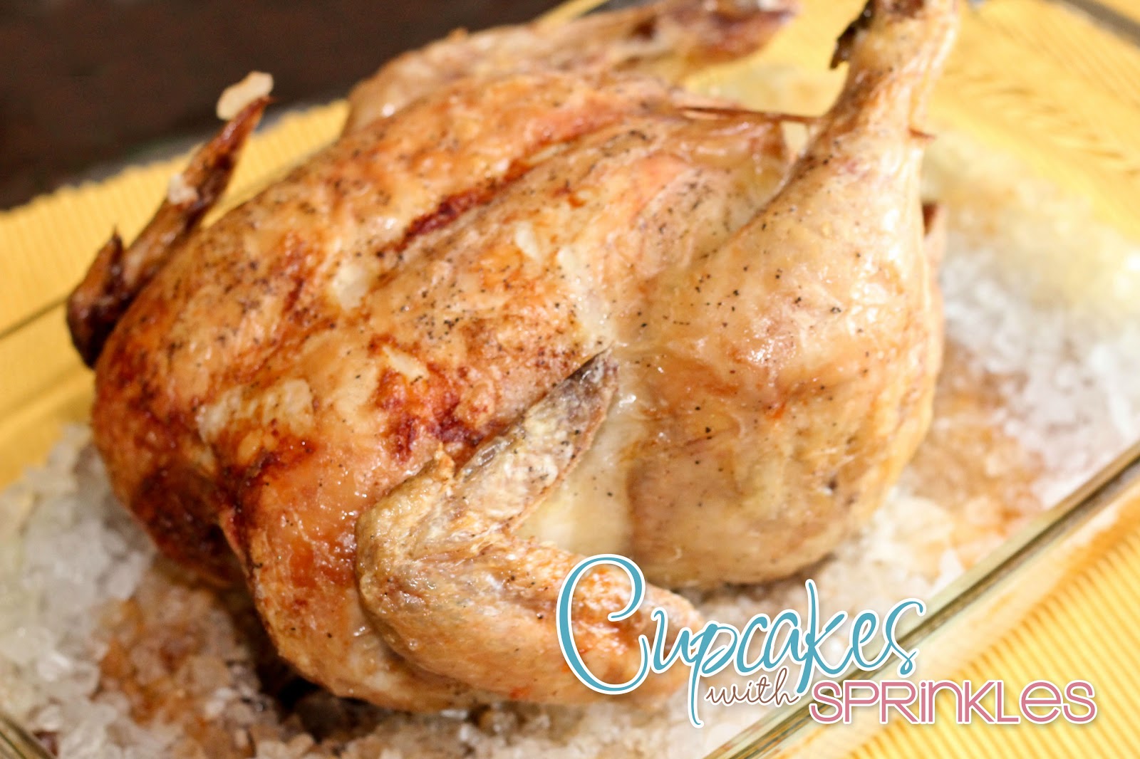 Cupcake with Sprinkles Rock Salt Roasted Chicken