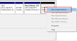 Creating New Partitions on Hard Disk Allocation