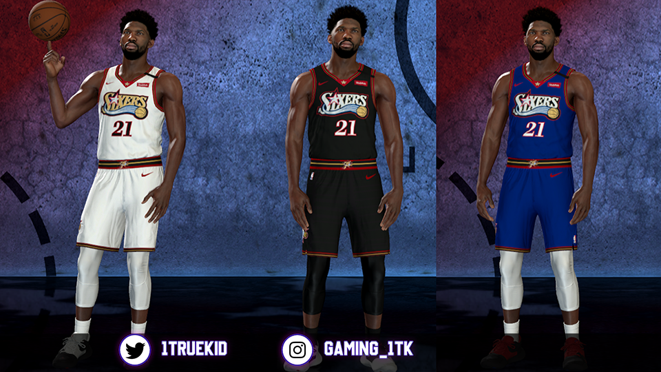 NBA 2K21 1997 Philadelphia 76ers Jerseys Pack by Gaming