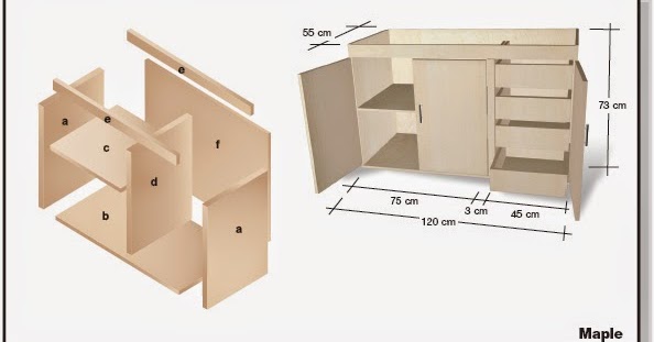 Plano de mueble de melamina proyecto 2 alacena de cocina | Web del